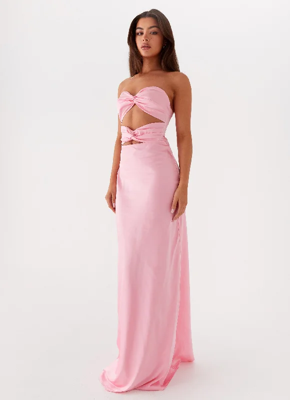 Tianna Strapless Maxi Dress - Pink