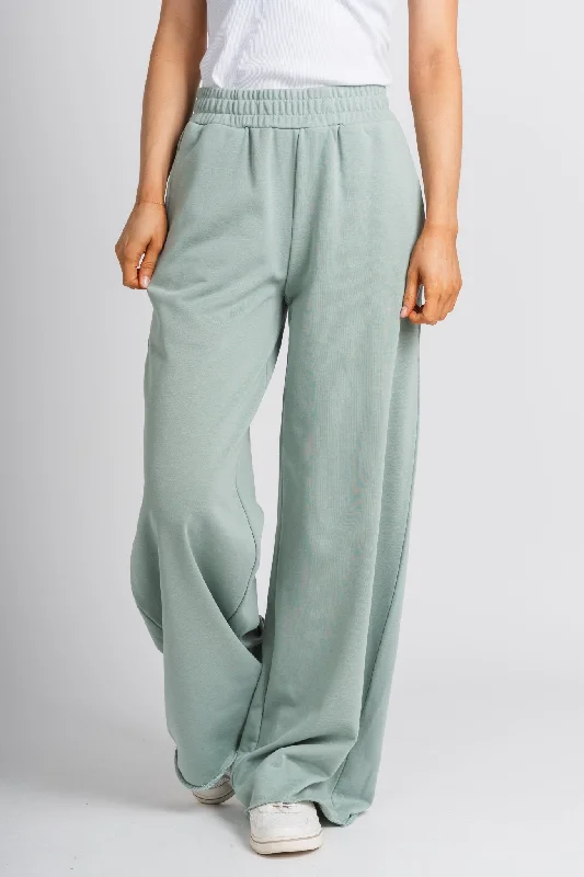 Vanessa wide leg lounge pant sage