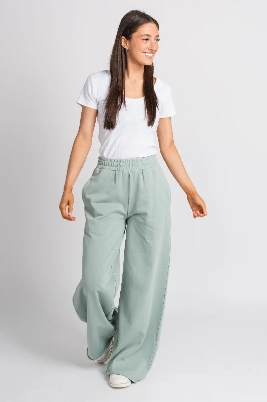 Vanessa wide leg lounge pant sage