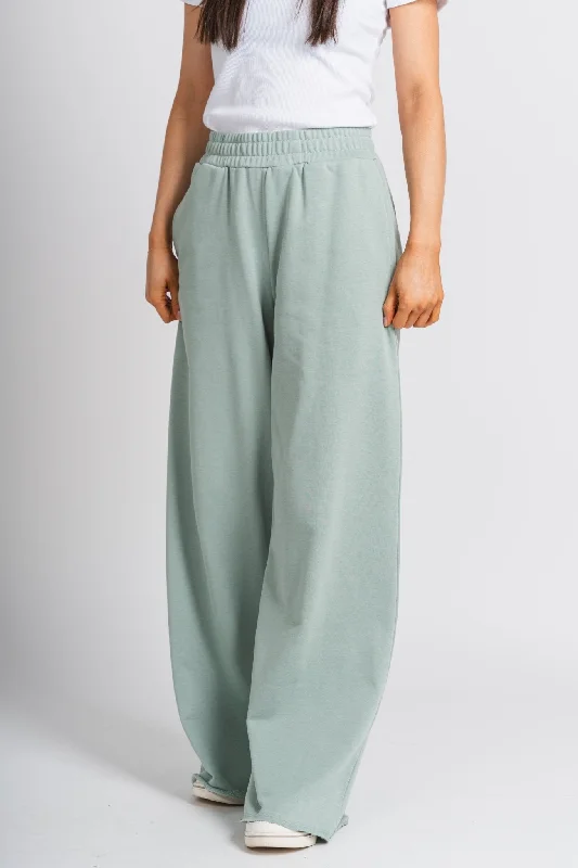 Vanessa wide leg lounge pant sage