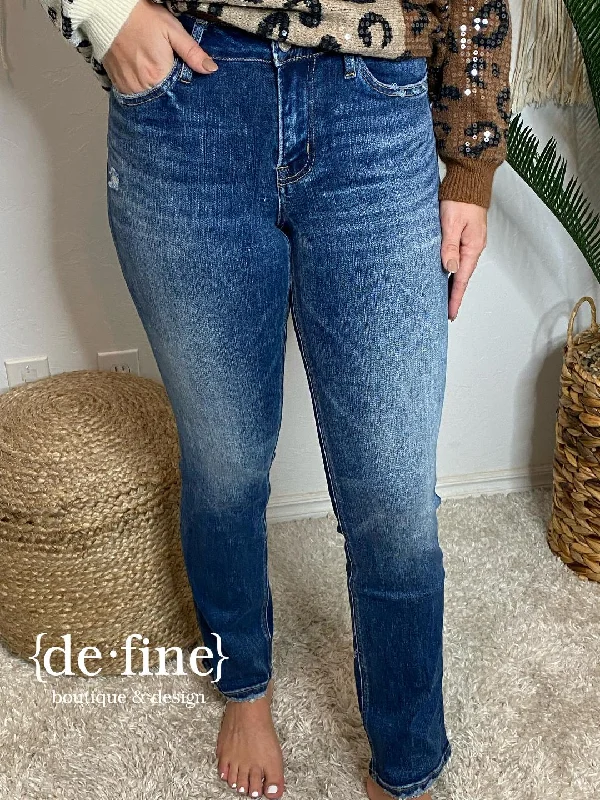 Vervet Mid Rise Straight Jeans