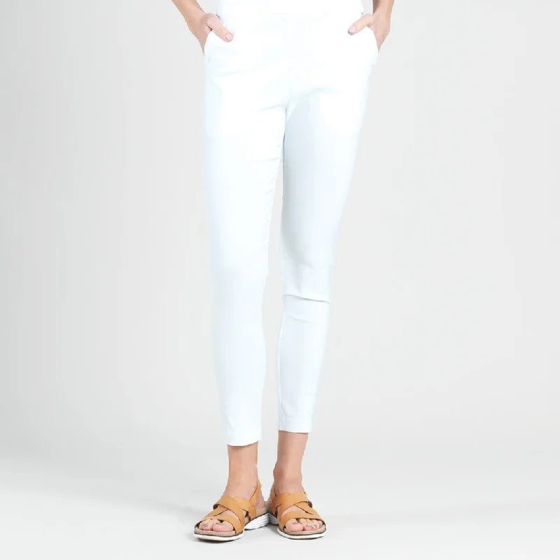 White Techno Stretch Ankle Pant - FINAL SALE