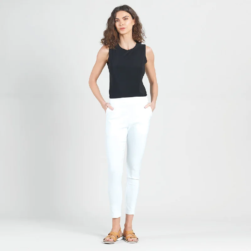 White Techno Stretch Ankle Pant - FINAL SALE