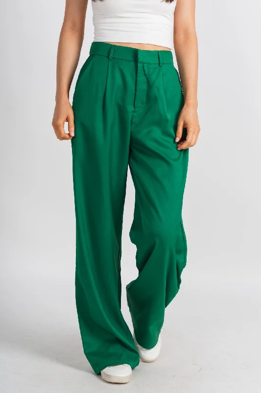 Wide leg pants green