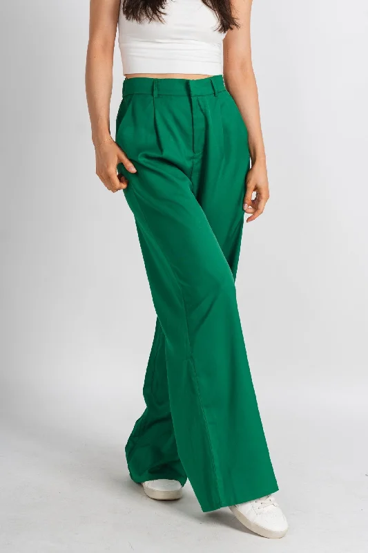 Wide leg pants green