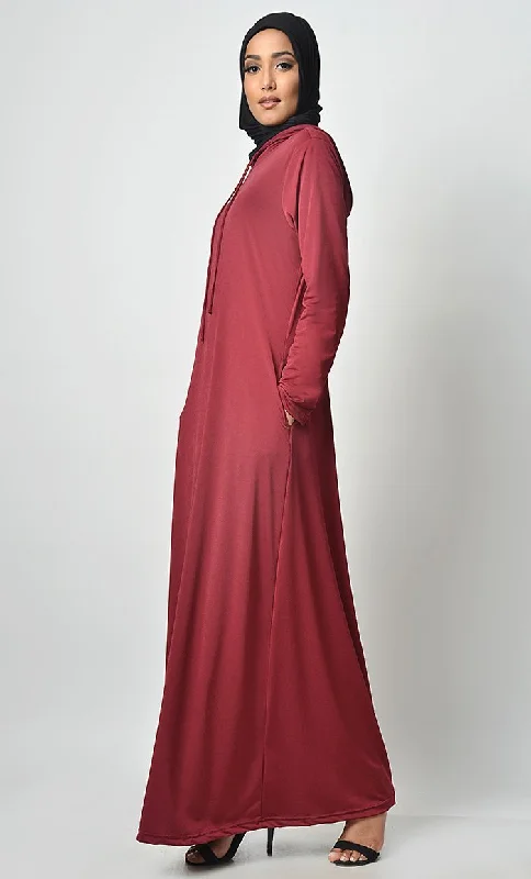 Your Casual Wear Basic Hooded Abaya