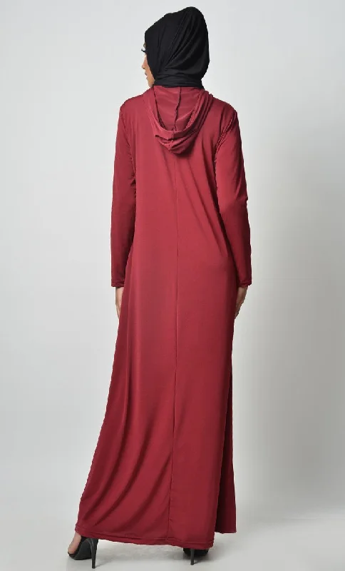 Your Casual Wear Basic Hooded Abaya