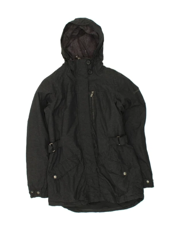 COLUMBIA Womens Hooded Windbreaker Jacket EU 36 Small Black Nylon