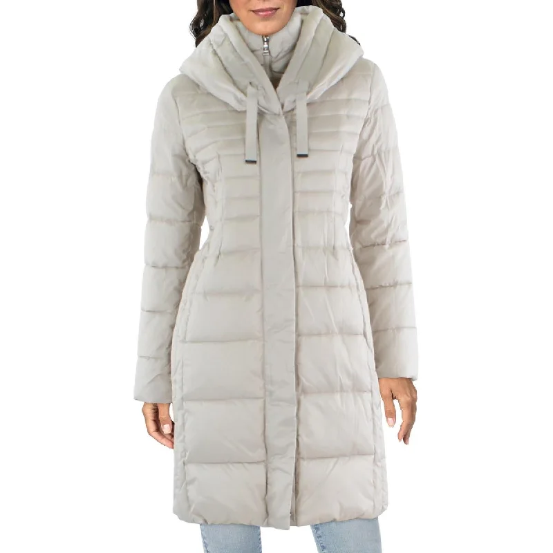 Tahari Womens Oversized Outerwear Puffer Jacket