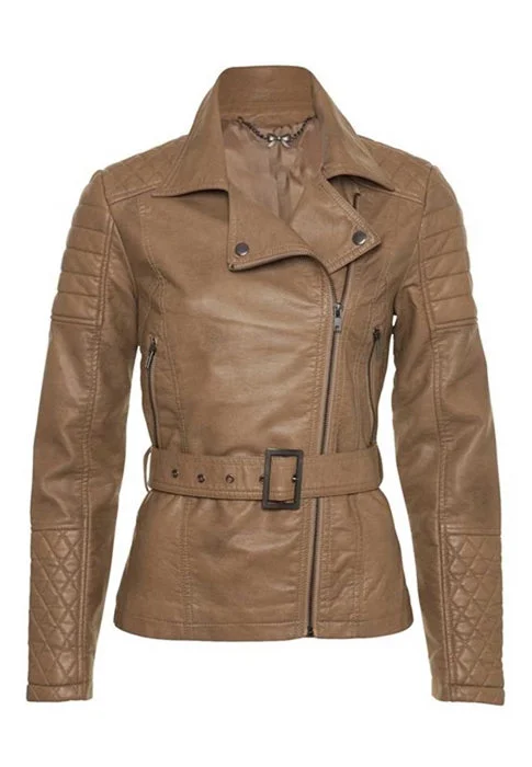 Women Caramel Tan Leather Jacket